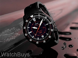 Show product details for Sinn U2 Black Fully Tegimented EZM 5 on Silicone Strap