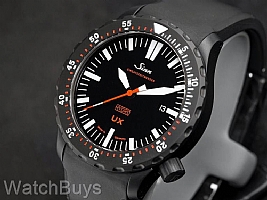 Show product details for Sinn UX EZM 2 B Hydro Black Fully Tegimented on Silicone Strap