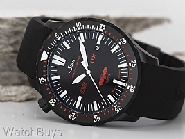 Show product details for Sinn UX EZM 2 B GSG9 Black Fully Tegimented on Silicone Strap