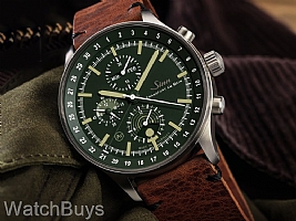 Show product details for Sinn 3006 Hunter Chronograph Fully Tegimented on Strap