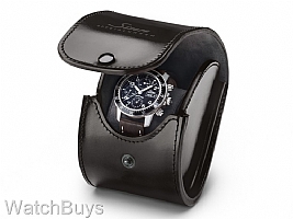 Show product details for Kreis Sinn Saddle Leather Watch Case - Black